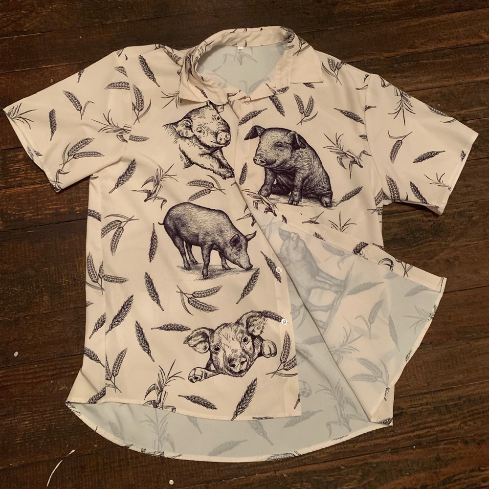 Country Themed Hawaiian Shirt